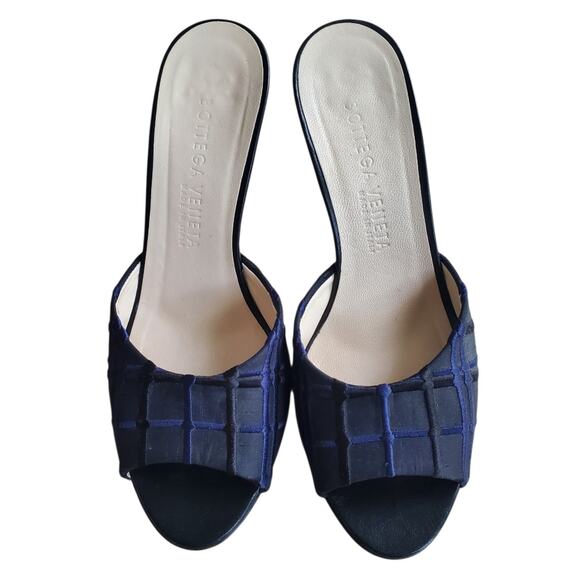 Bottega Veneta Vintage Navy Embroidered Mule Sandals (6.5 B) - Picture 2 of 8